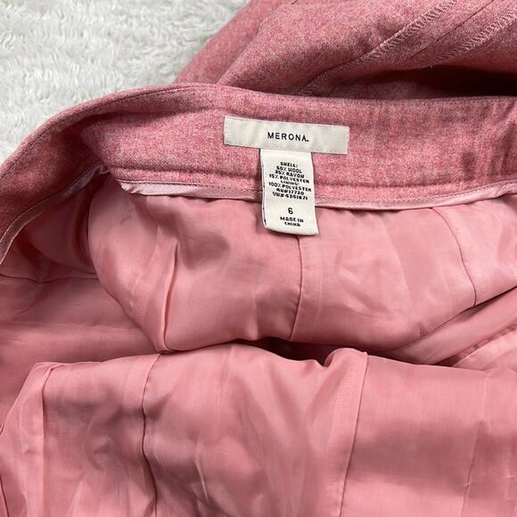 Merona pink carnation wool blend a line skirt, size 6 - Picture 5 of 6